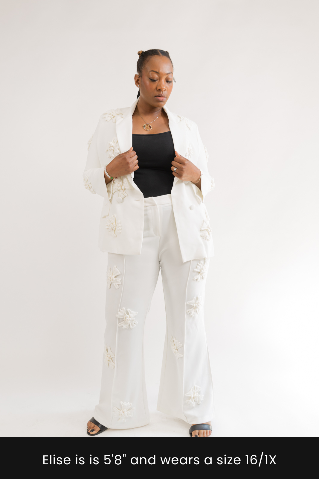 Luxury Inspired Corsage Blazer Set